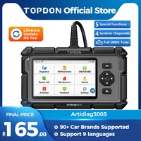 topdon car scanner diagnostic tool obd2 diy code all systems abs airbag dpf oil reset automotive diagnoses tool artidiag500s