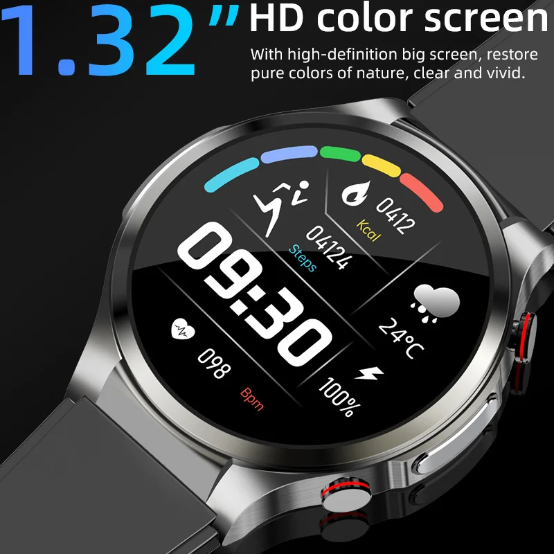 

AWIND Smart Watch W11 1.32''HD Heart Rate Non-invasive Blood Sugar ECG PPG Body Temperature Heart Rate Waterproof Elderly Health