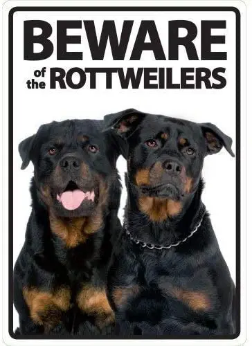 

BGOJM Beware of The Rottweilers 30x40cm Sign