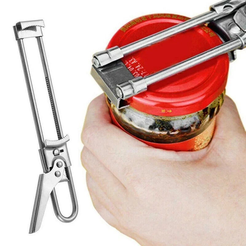 

Multifunctional Stainless Steel Can Opener Adjustable Jar Beer Bottle Opener