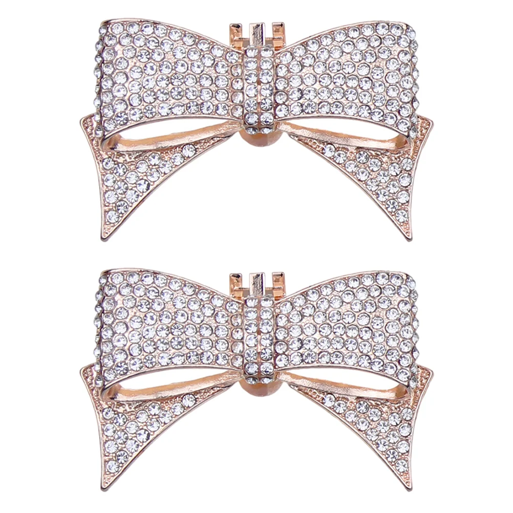 

Bow Shoe Clip Decorative Buckles Bride Rhinestone Pumps Bridal Shoes Zinc Alloy Removable Buttons Wedding Accessories Trim