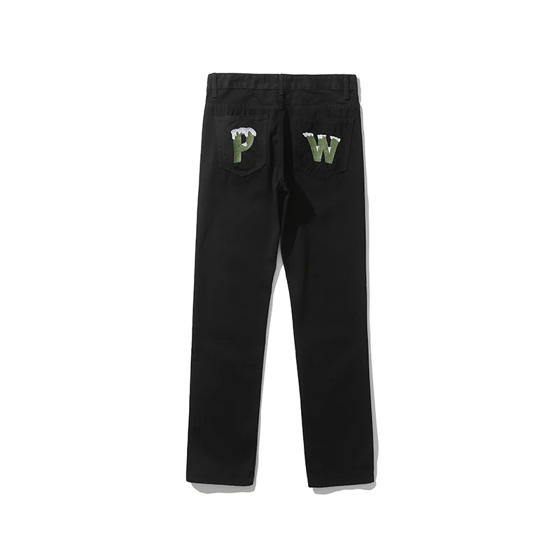 Dog Print Straight Loose Jeans Mens Retro High Street Oversize Casual Denim Trousers Harajuku Washed Hip Hop Jean Pants