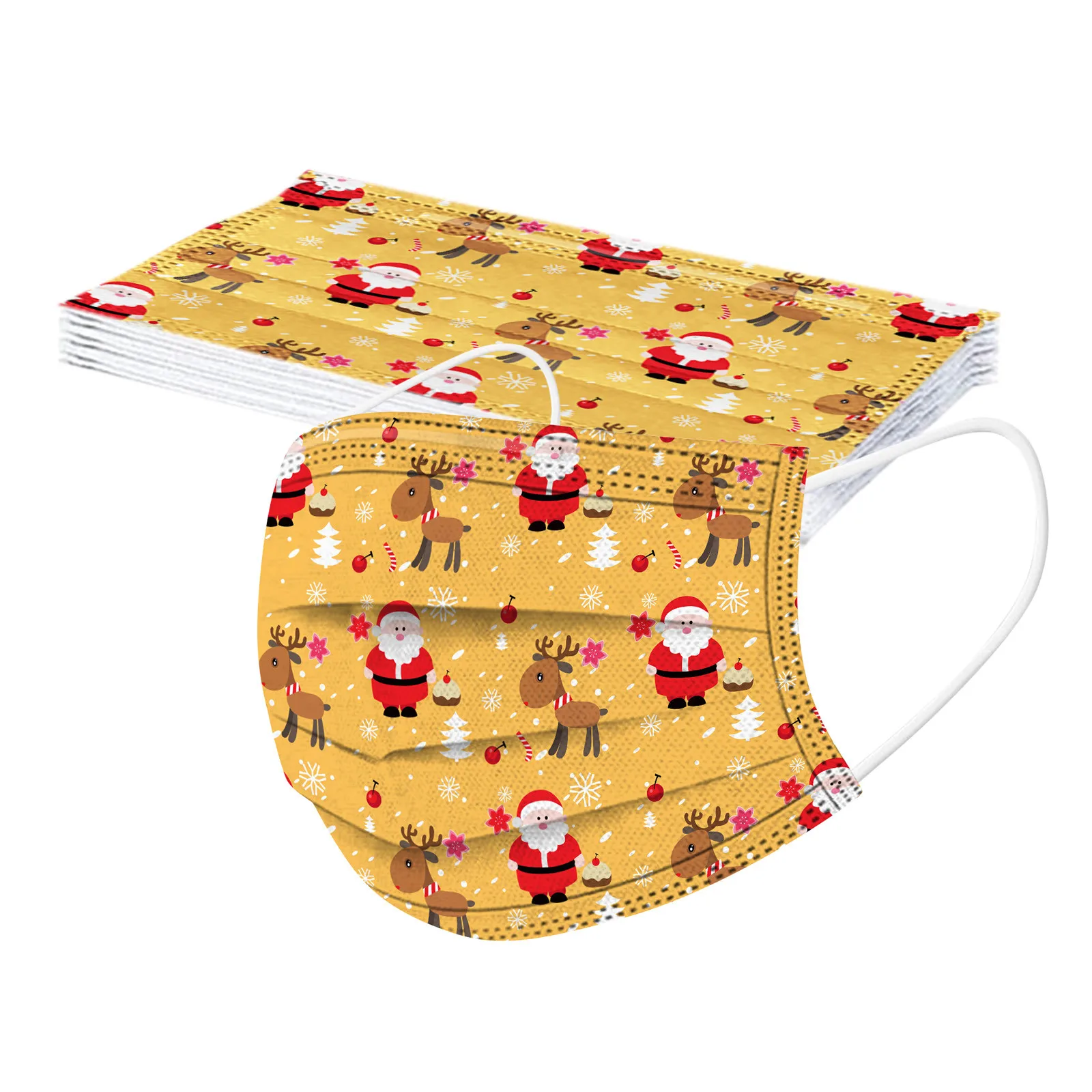 10 шт. маски для лица с рождественским принтом