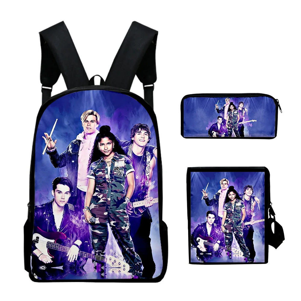 Julie and the Phantoms Backpack 3 Pieces Sets Shoulder Bags Unisex Daypack Zipper Bag Unique Pencil Bag