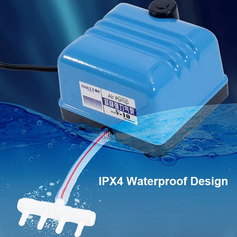 Hailea V10/V20/V30/V60 тихий аквариумный оксигенационный насос для аквариума кислородный