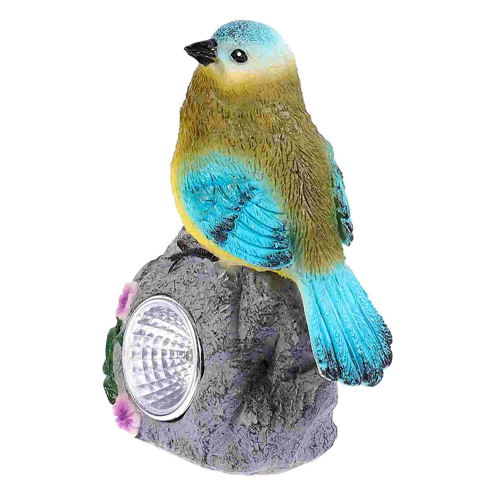 

1pc Durable Lovely Solar Bird Outdoor Lights Resin Landscape Lamp for Yard Garden Patio