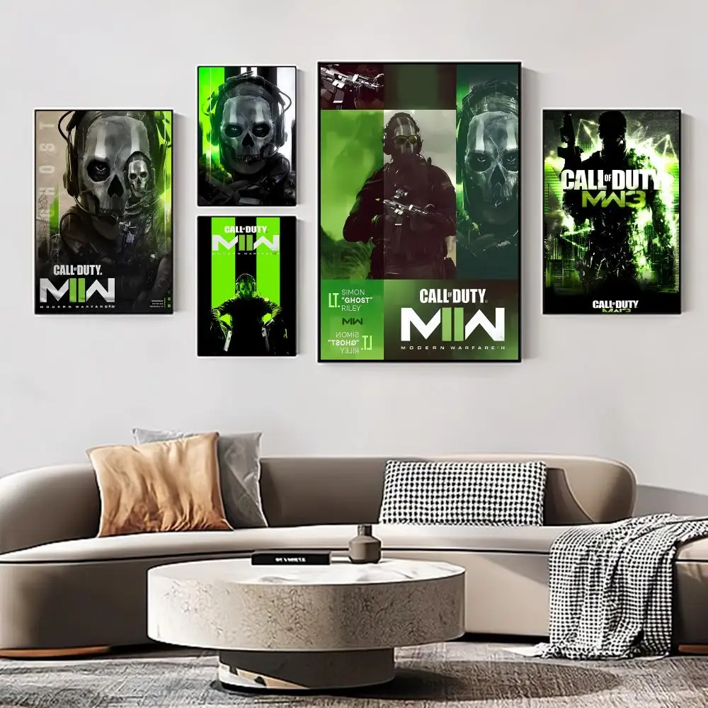 

Call Of Duty Classic Anime Poster Self-adhesive Art Retro Kraft Paper Sticker DIY Room Bar Cafe Vintage Decorative Painting