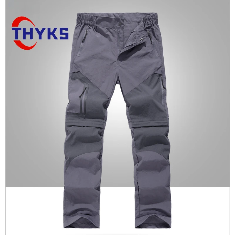 

Men Elastic Quick Drying detachable Pants Waterproof Breathable Casual Pant Comfortable Splicing Light Mountaineering Trousers