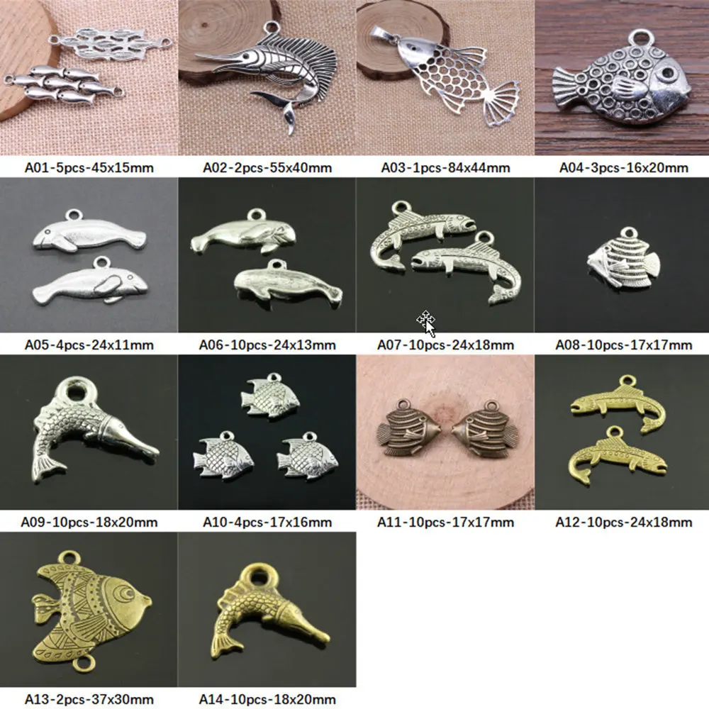 

New Arrival Fish Charms For Jewelry Making Gifts For Women