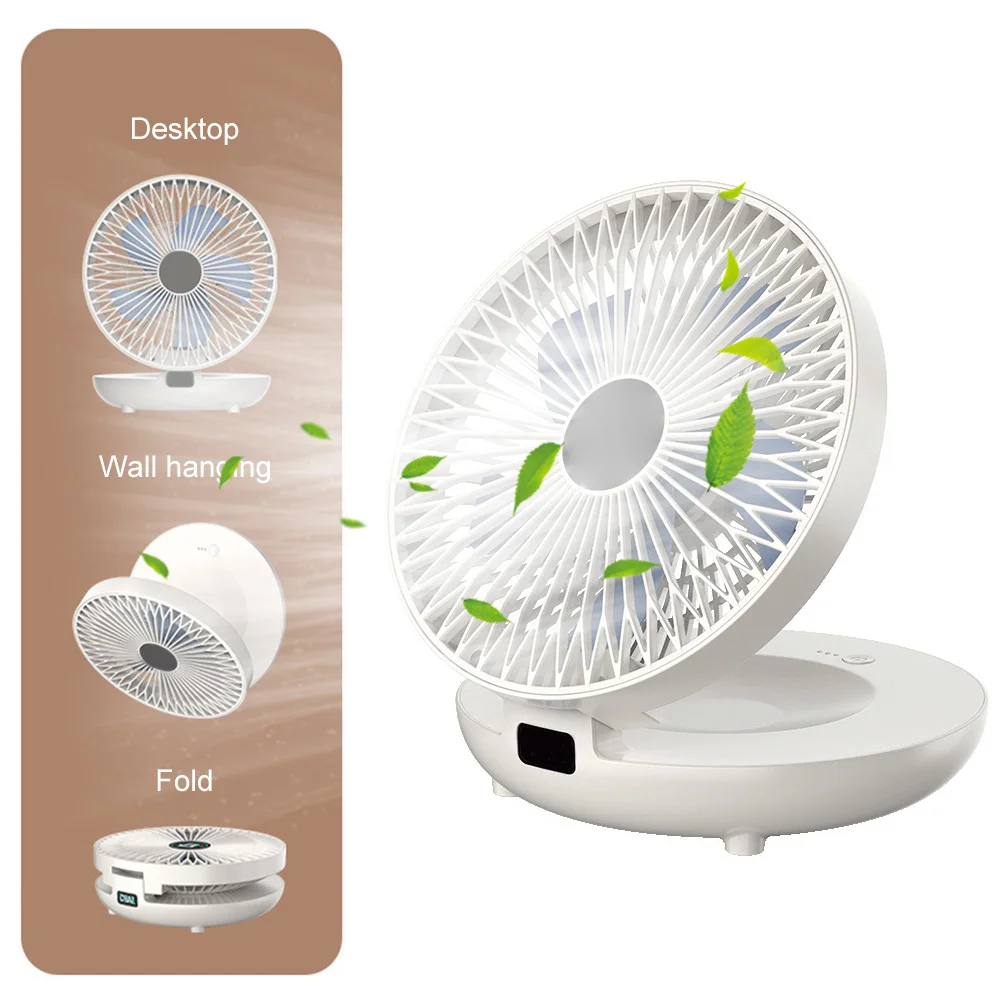 

Wall Foldable Desktop Fan USB Rechargeable Silent Fans Camping Home Table Office Desktop Air Cooling Mini Portable Electric Fan