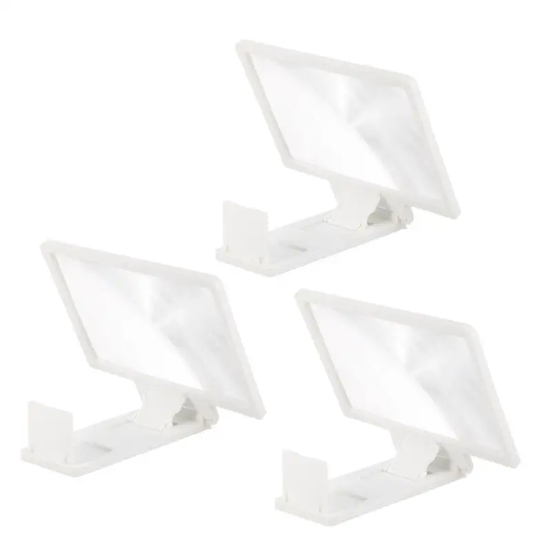 

3PCS Mobile Phone Screen Amplifier Portable Phone Stand for Movie Video Reading