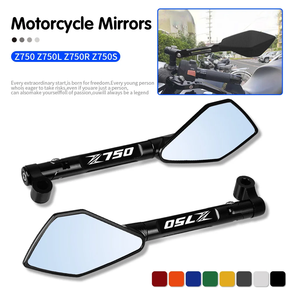 

Для KAWASAKI Z750 2007-2012 Z750 L 2007-2010 Z750R Z 750S 2006 2007 2008 универсальные мотоциклетные алюминиевые боковые зеркала заднего вида