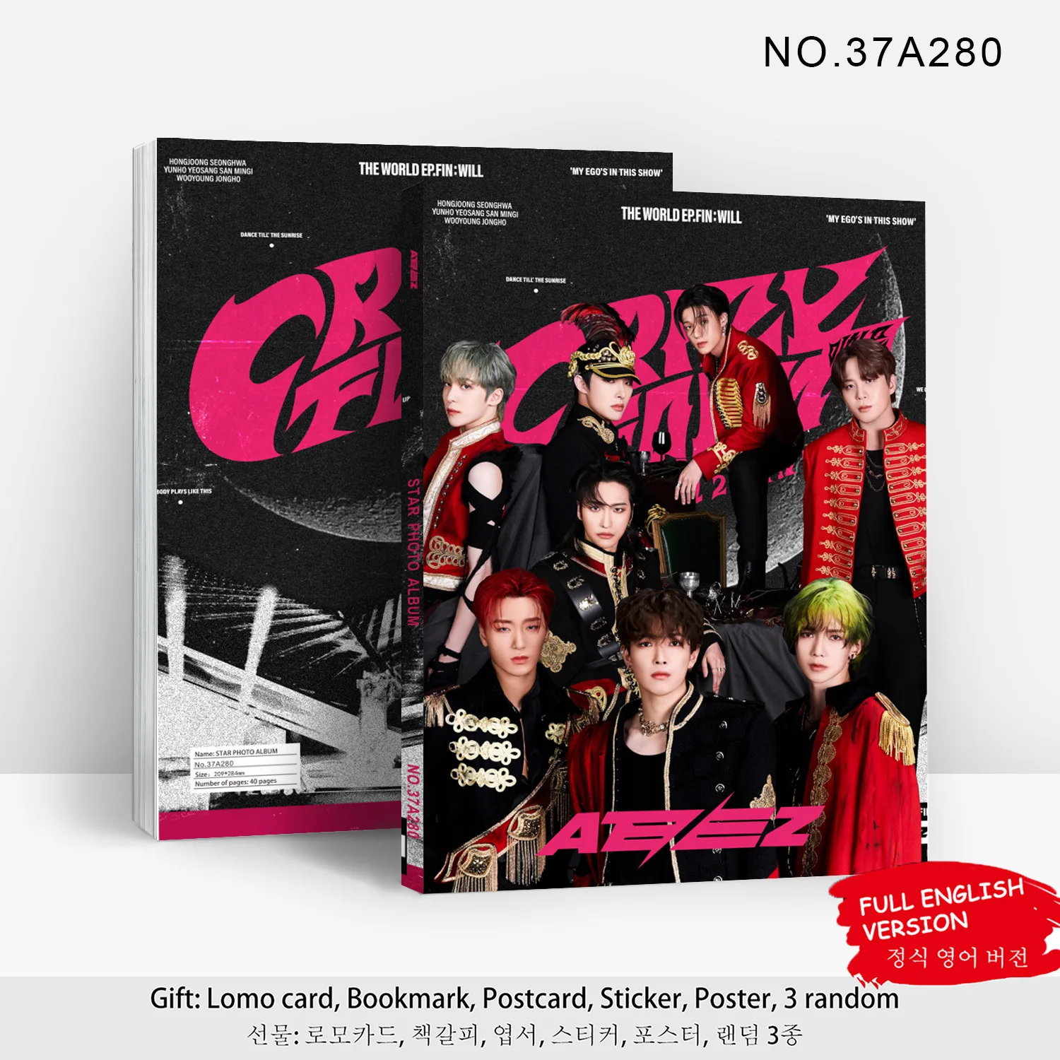 Kpop Idol ATEEZ новый альбом THE WORLD EP.FIN:WILL портрет HD фото галерея наклейка постер