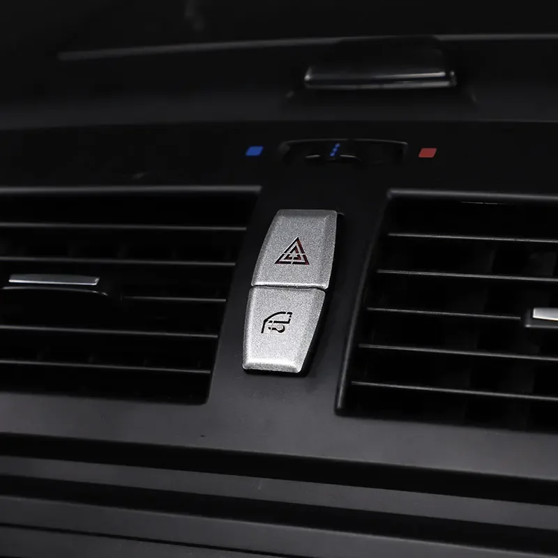 Для BMW X3 E83 2006-2010 серебристые кнопки из алюминиевого сплава для передней