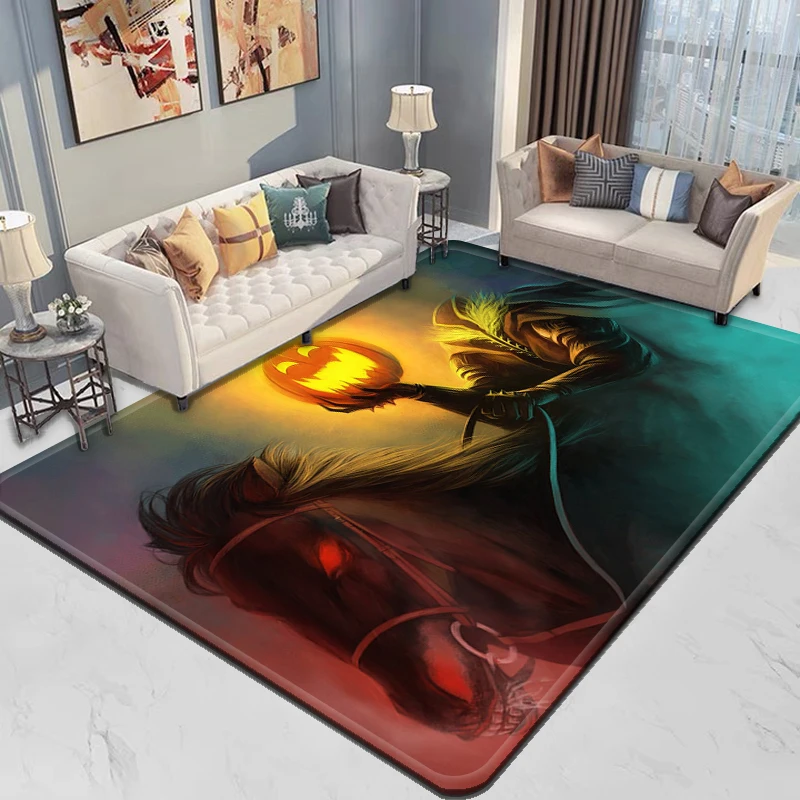 Ковер с 3D ужасами призраками и скелетом смерти кухонный коврик Придверный