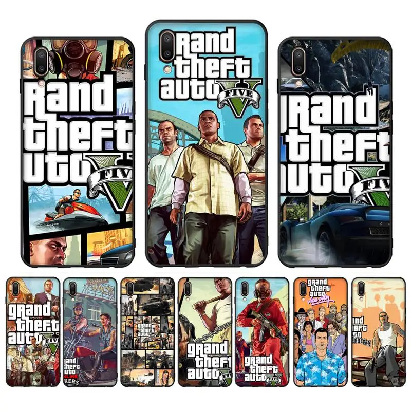 

Grand Theft Auto Phone Case Case For Oppo Reno Realme C3 6Pro Cover For vivo Y91C Y17 Y19 Funda Capa