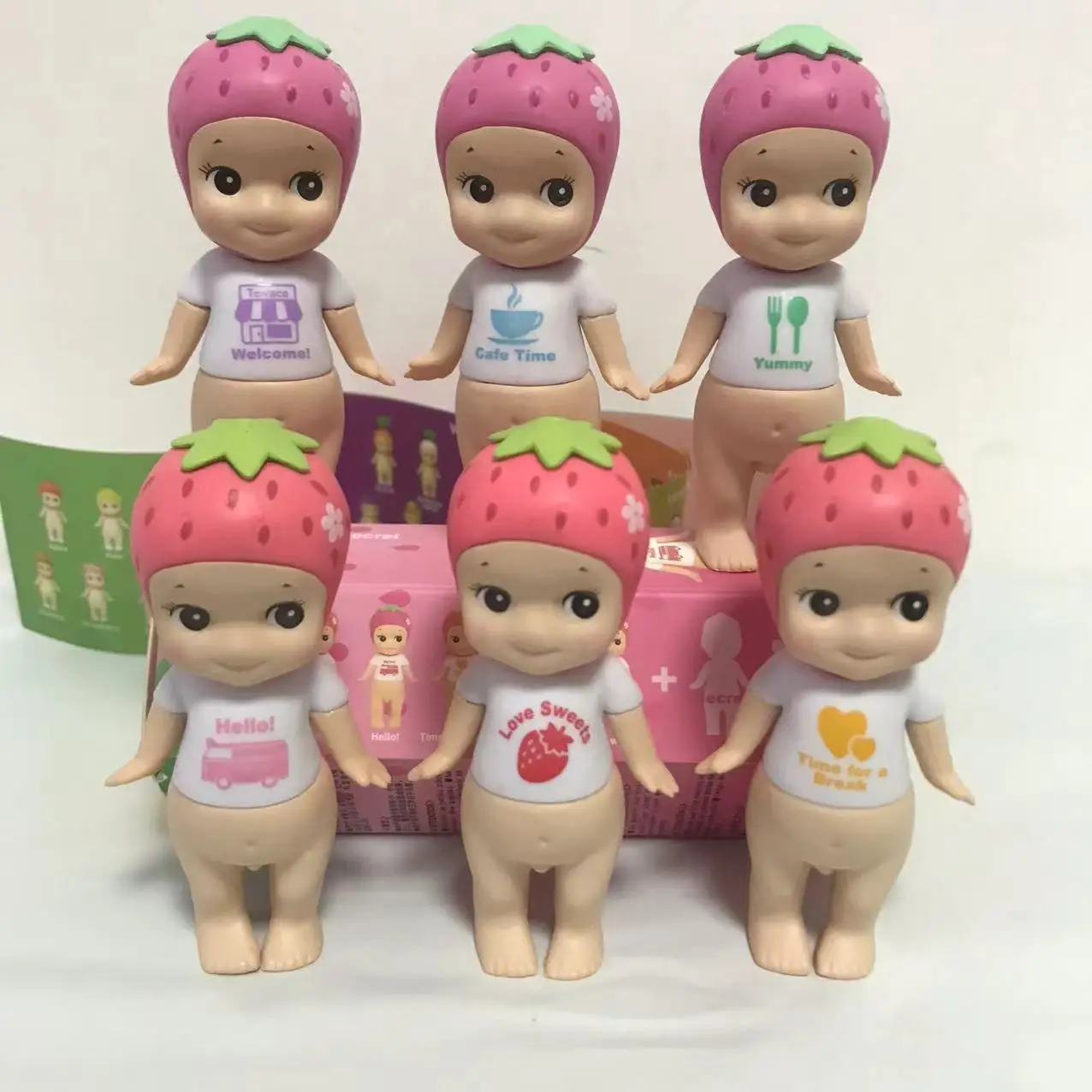 Kawaii Sonny Angel слепая коробка Сеуль кукла в форме клубники милая серия динозавров