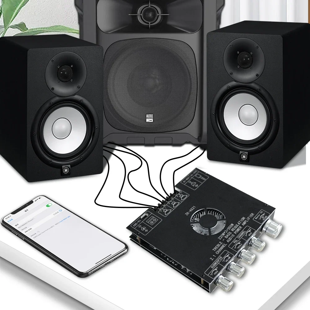 Цифровой усилитель мощности 2 1 каналов TPA3255 Bluetooth плата модуля сабвуфер высокого