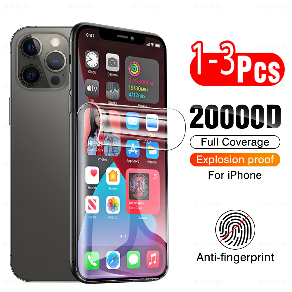

Гидрогелевые пленки для iPhone 12 Pro Max, Защитная пленка для экрана с полным покрытием для iPhone 13 Pro, iPhone 11, защитная крышка, 3 шт./2 шт./1 шт.