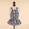 Pet Dress Pet Garment Decor Plaid Pattern Sleeveless Friendly to Skin Non-Irritation Easy-wearing Decorative Polyester Cat Dog 2