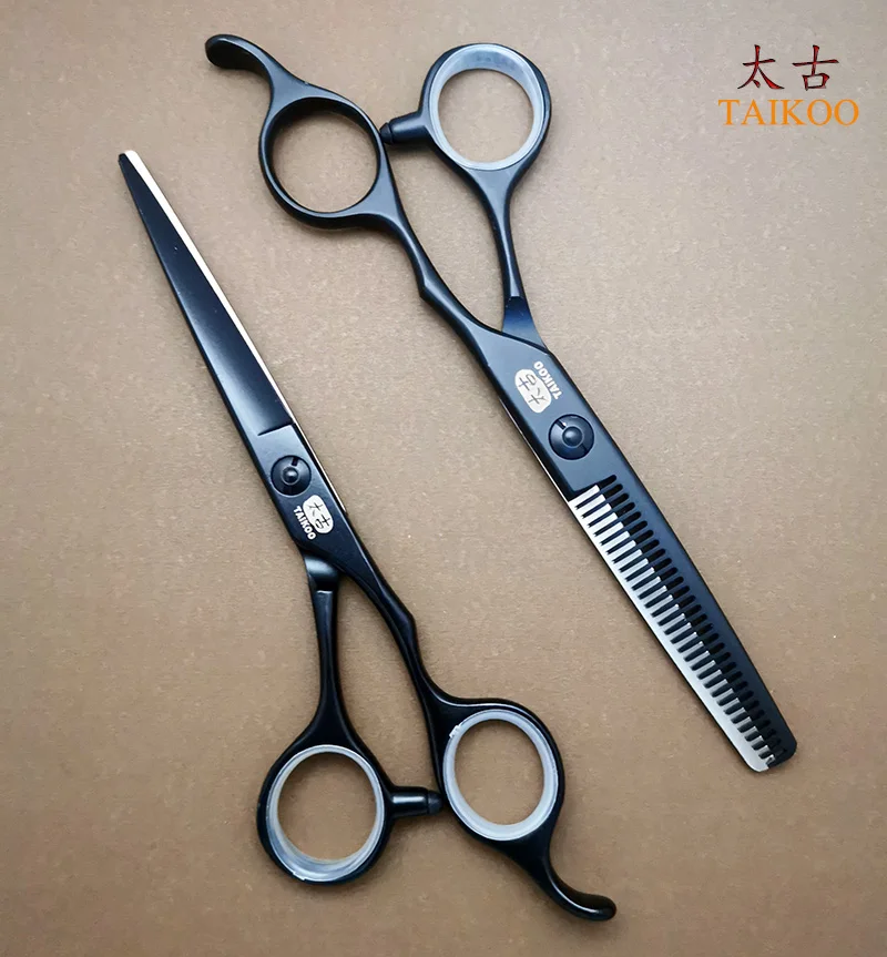 TAIKOO barber salon tools professional hair cut thinning 6inch 440c japan steel shears hair scissors