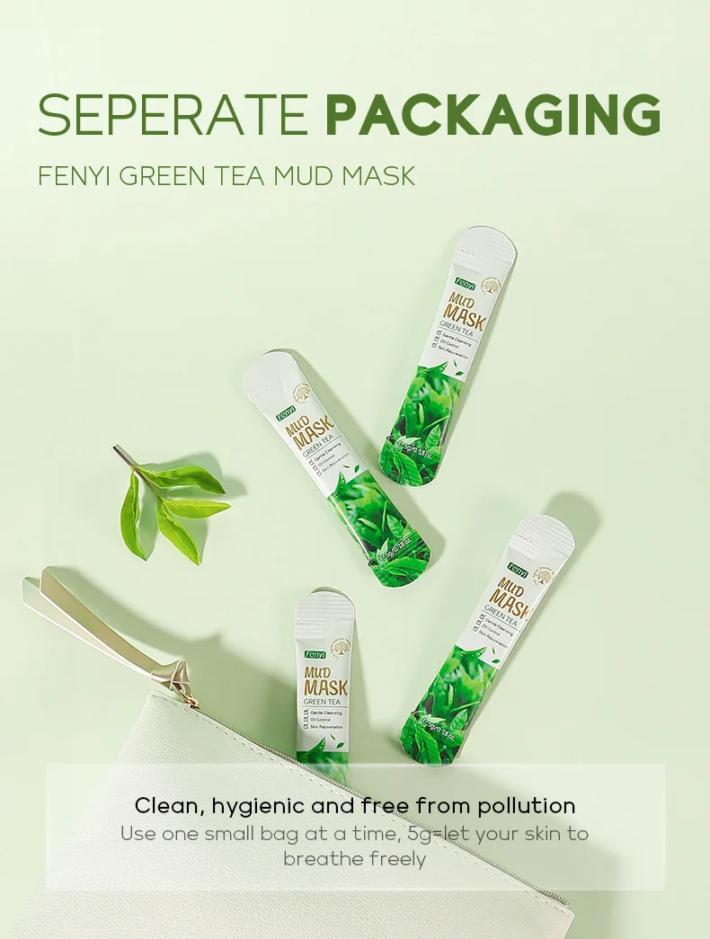 LAIKOU &amp Fenyi Маска с зеленым чаем лечение акне удаление черных точек очищающая