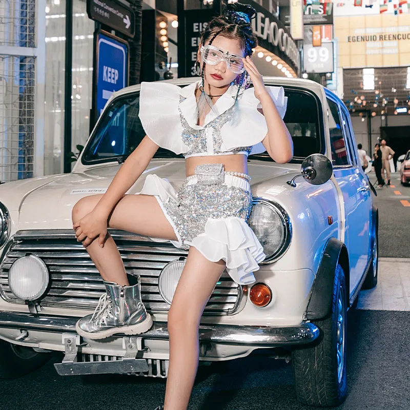 Детские джазовые уличные танцевальные крутые костюмы для девочек модная уличная