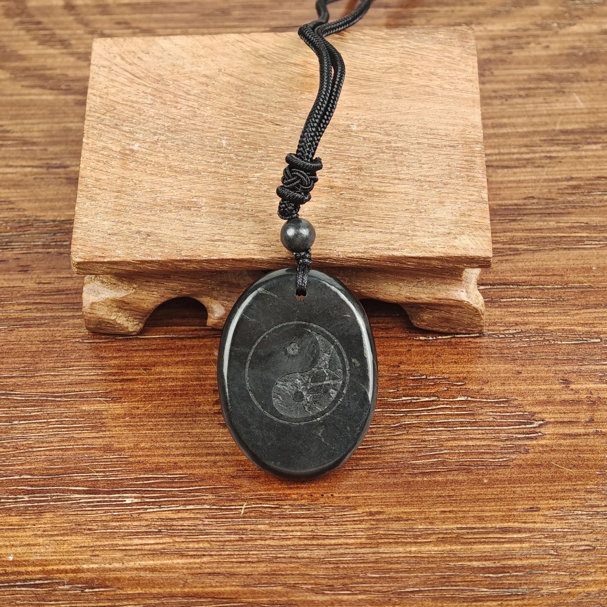 Натуральное ожерелье с подвеской Shungite искусственным исцеляющим кристаллом для