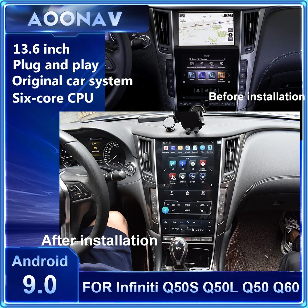 

Автомобильный радиоприемник на Android 13,6 для Infiniti Q50S, Q50L, Q50, Q60, 2012, 2013, 2014, 2016, 2015, 2017, поддержка беспроводной carplay, Netflix, YouTube