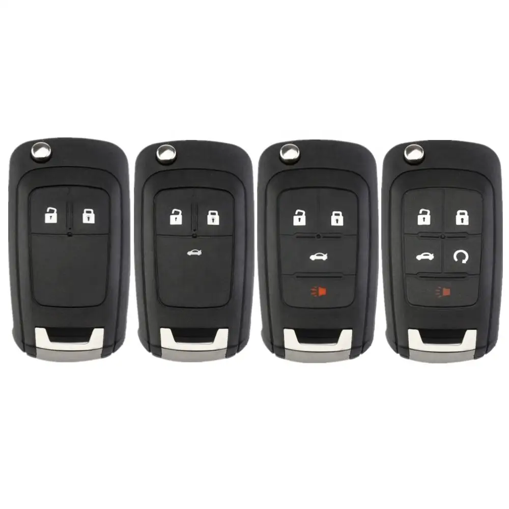 

40Pcs Flip Folding Remote car Key Shell For Chevrolet Cruze Epica Lova Camaro Impala 2 3 4 5 Button HU100 Blade