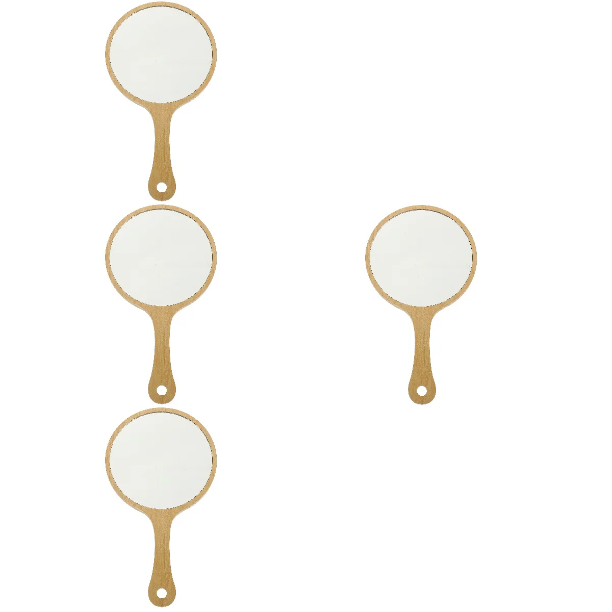 

4pcs Mirror Makeup Mirror Vanity Hand Circle Mirrors Mirror for Girls