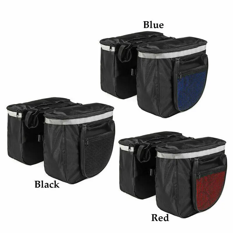 

Double Panniers Bag Bike Bicycle Cycling Rear Seat Trunk Rack Pack Saddle Bag Cycling Accessions Luggage Pannier Back Seat