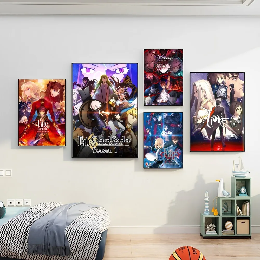 

Anime Fate Poster Self-adhesive Art Poster Retro Kraft Paper Sticker DIY Room Bar Cafe Vintage Decorative