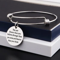 2022 hot selling stainless steel inspirational bracelet womens silver adjustable bracelet love bracelet