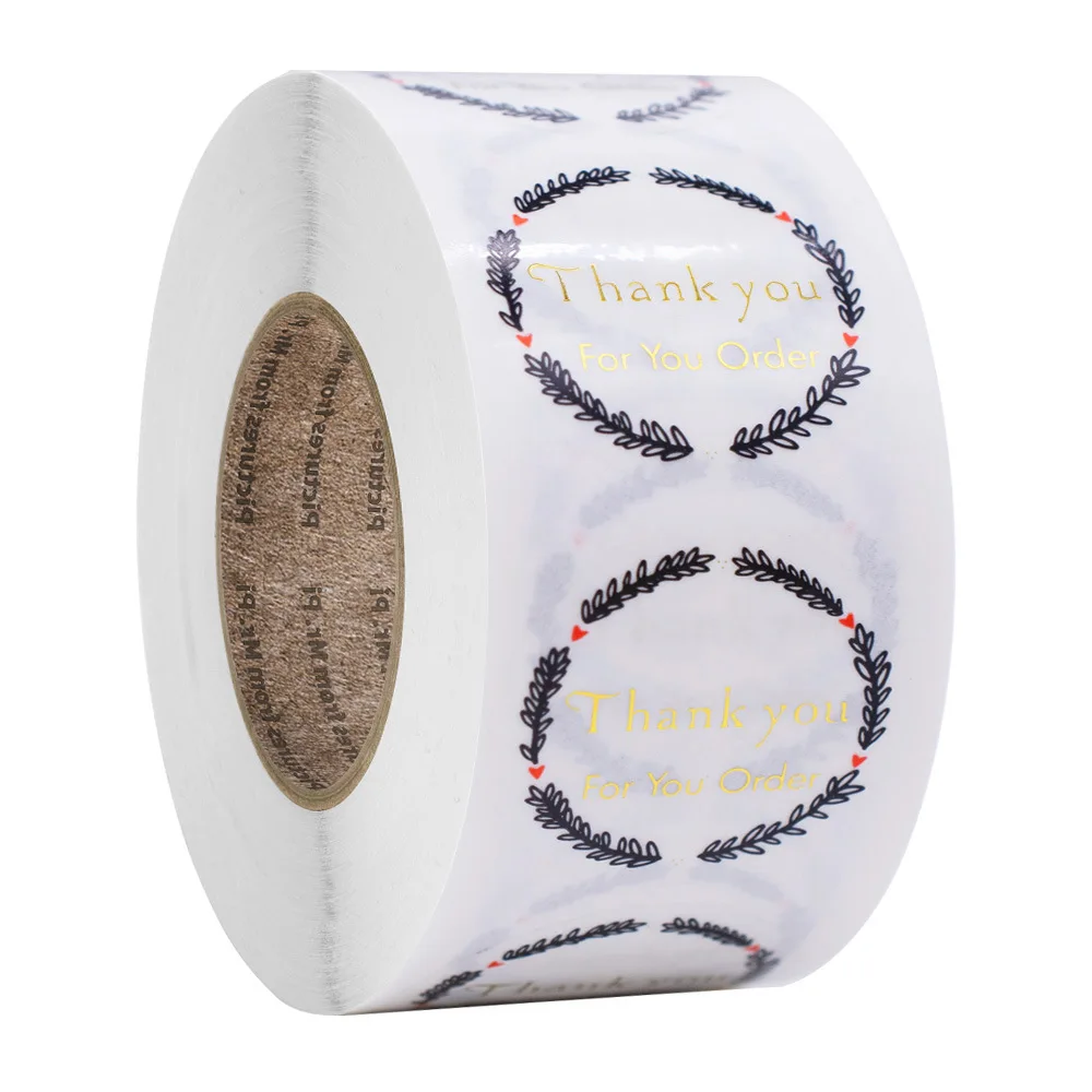 

Roll transparent bronzing thank you baking sticker label sticker 1 inch
