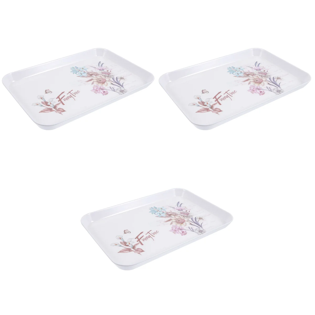 

3pcs Plate Sushi Dish Pattern Sashimi Plate Decorative Dessert Sashimi Dish