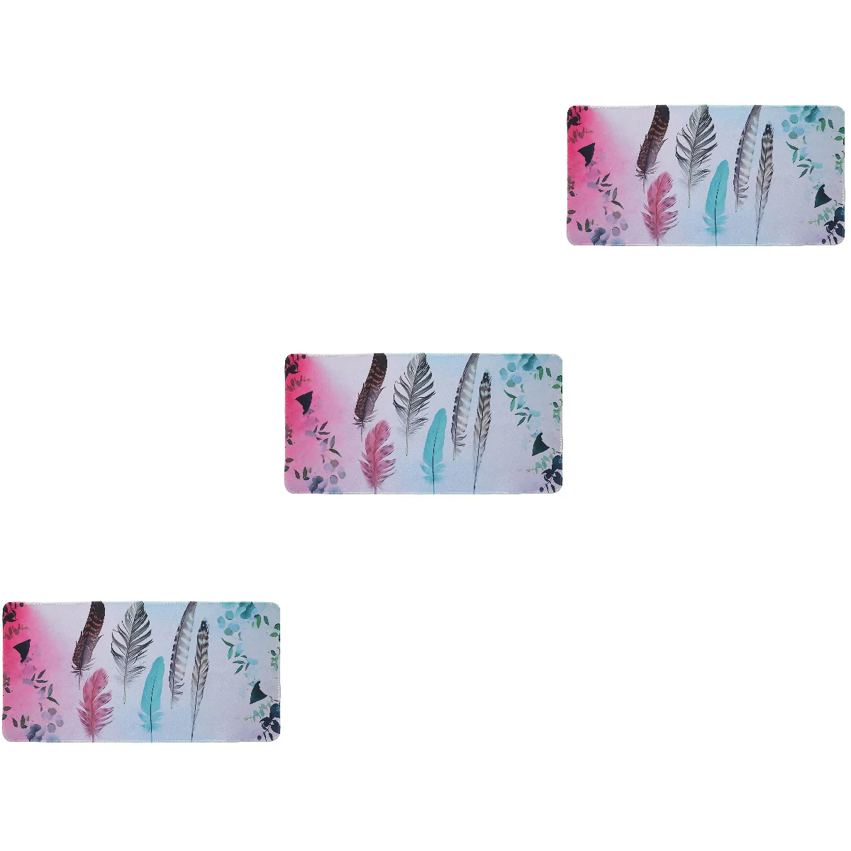 

3pcs Pad Pattern Rubber Laptop Mat Computer Mousepad Desk Accessory