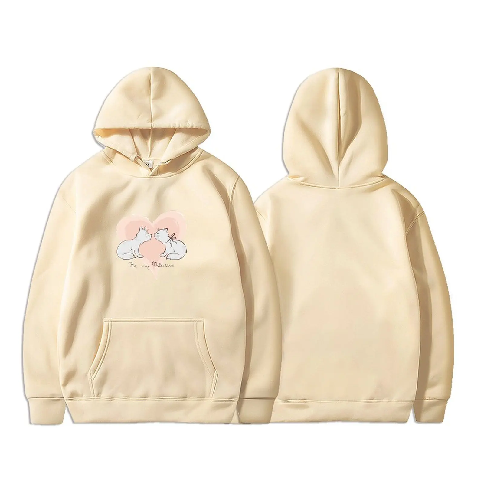 

Пуловер с капюшоном, платье Y2K, свитер с 2D принтом, модный и повседневный, с узором в виде кошек, осенняя Толстовка