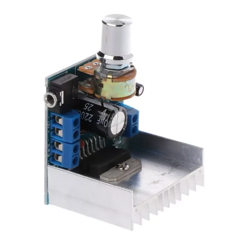 

2x15W DC 9-15V TDA7297 Blue Dual Channel Digital Audio Power Amplifier Board Module-#