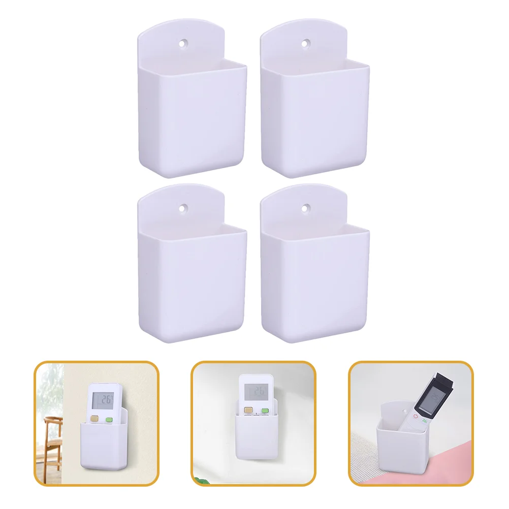 

4 Pcs Wall Storage Box Remote Controller Holder Mounted Stand Air Conditioner Support Nordic Case Plastic