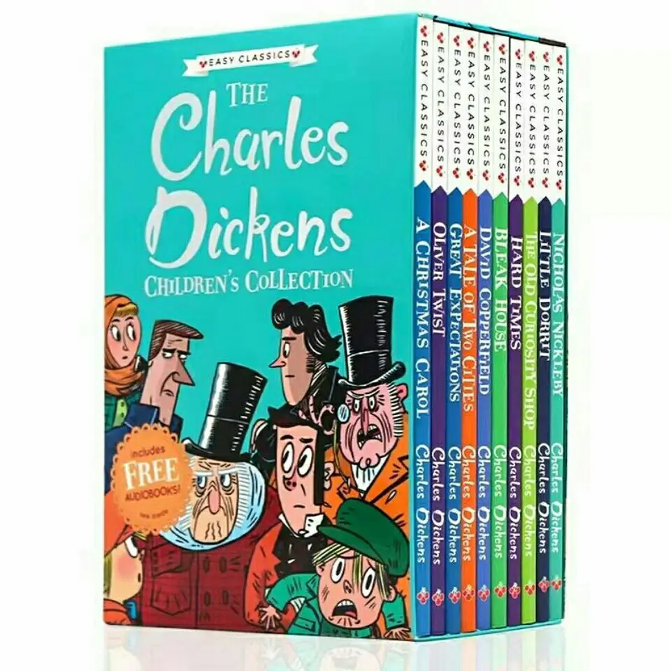 

Книга с картинками на английском языке, детские книги для чтения, CharIes Dickens 10, оригинальные английские экстракоррикальные детские книги