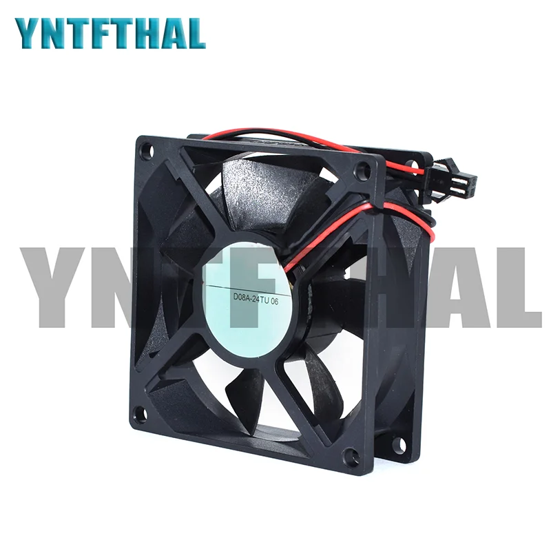 Оригинальный Флюоресцентный вентилятор для преобразования частоты, 80*80*25 06 DC 24V 0.11A, 2 провода