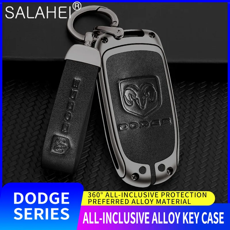 

Zinc Alloy Car Remote Key Case Cover Shell For Dodge Challenger RAM 1500 Charger Avenger Caliber Dart Nitro Keychain Accessories