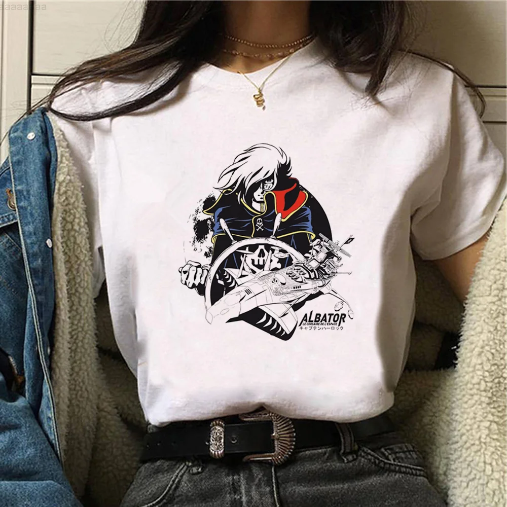 

Albator t-shirts women streetwear top girl manga graphic designer clothing