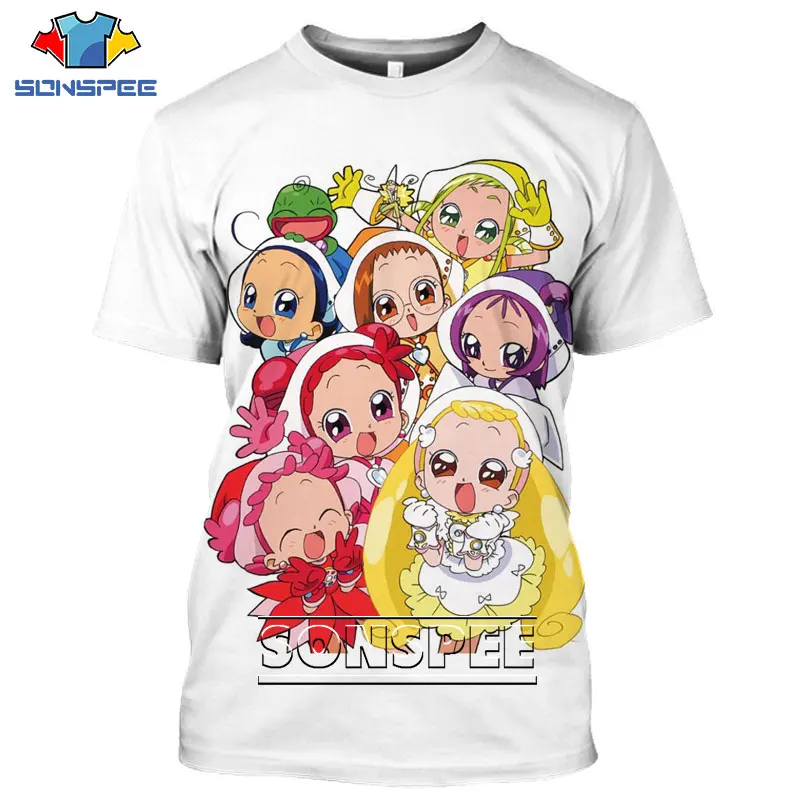 

SONSPEE Ojamajo Doremi Magic Loli Sexy Tshirt 3D Printed Men Women Tees Tops Graphics Summer T-shirt Harajuku Anime Style Shirt