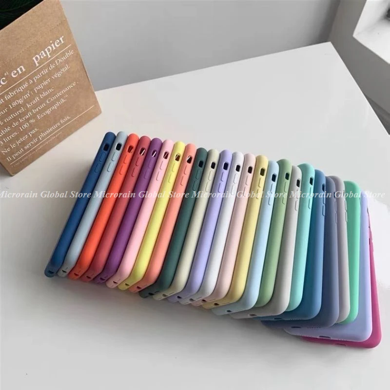 

Liquid Silicone Case for iPhone 11 12 13 Pro Max Mini SE XR X XS 7 8 Plus 6S 6 Soft Shockproof Protective Phone Case Back Cover