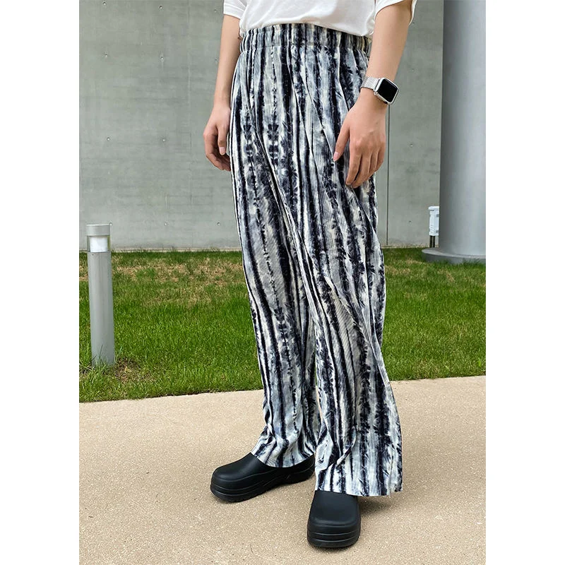 

Брюки SYUHGFA мужские Плиссированные, Свободные повседневные штаны в полоску, с эластичным поясом, с широкими штанинами, в Корейском стиле, вес...