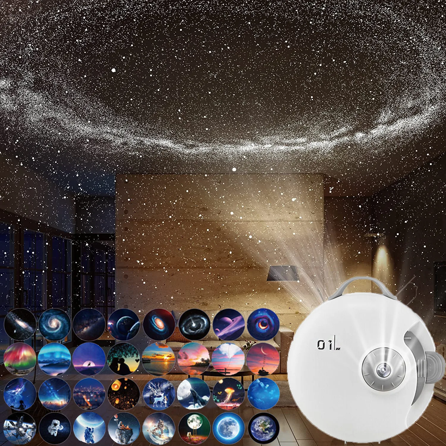 

32 In 1 Nightlights LED Star Projector Night Light Planetarium Projection Galaxy Starry Sky Projector Lamp Kids Room Decor USB