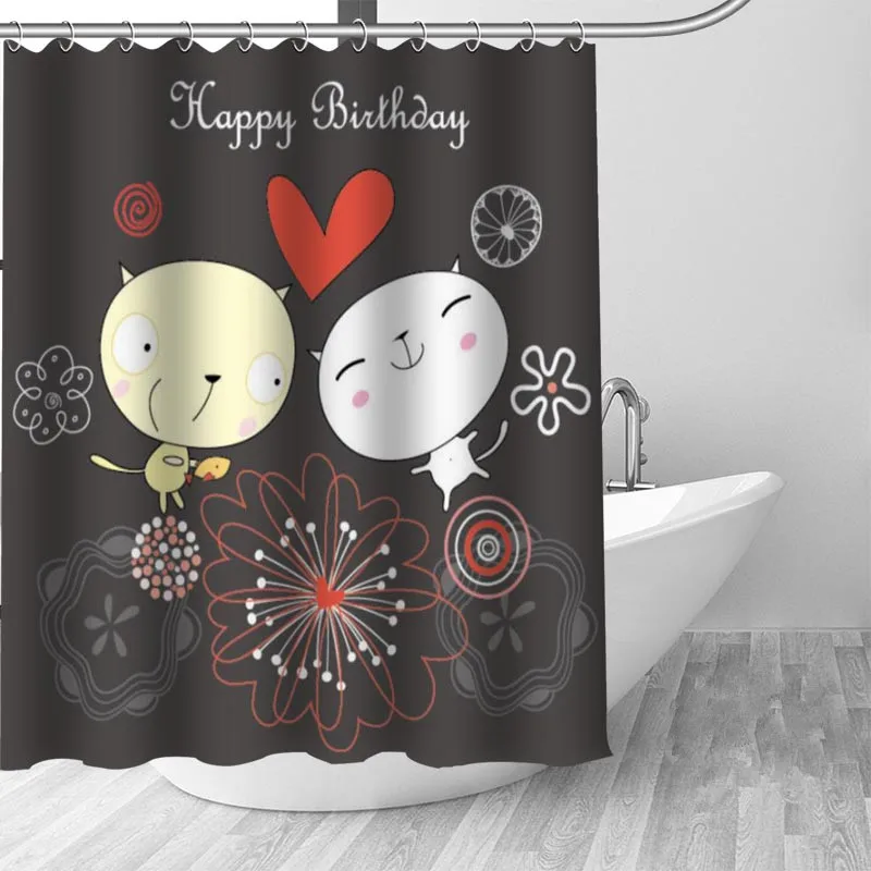 

Animal Cat Shower Curtains Custom Bathroom Curtain Waterproof Bathroom Fabric Polyester Shower Curtain High Quality