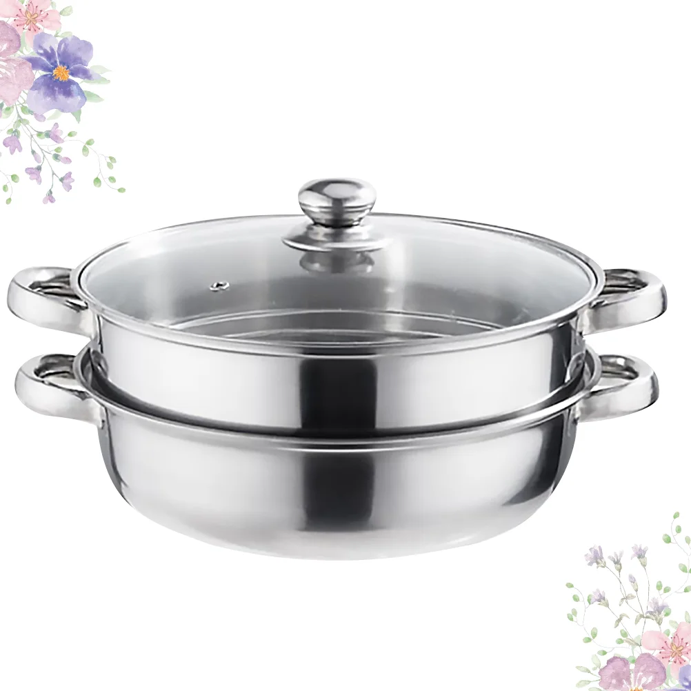 

1Pc Steam Pot Steam Cooking Pot Food Steam Pot Steamer Cookware